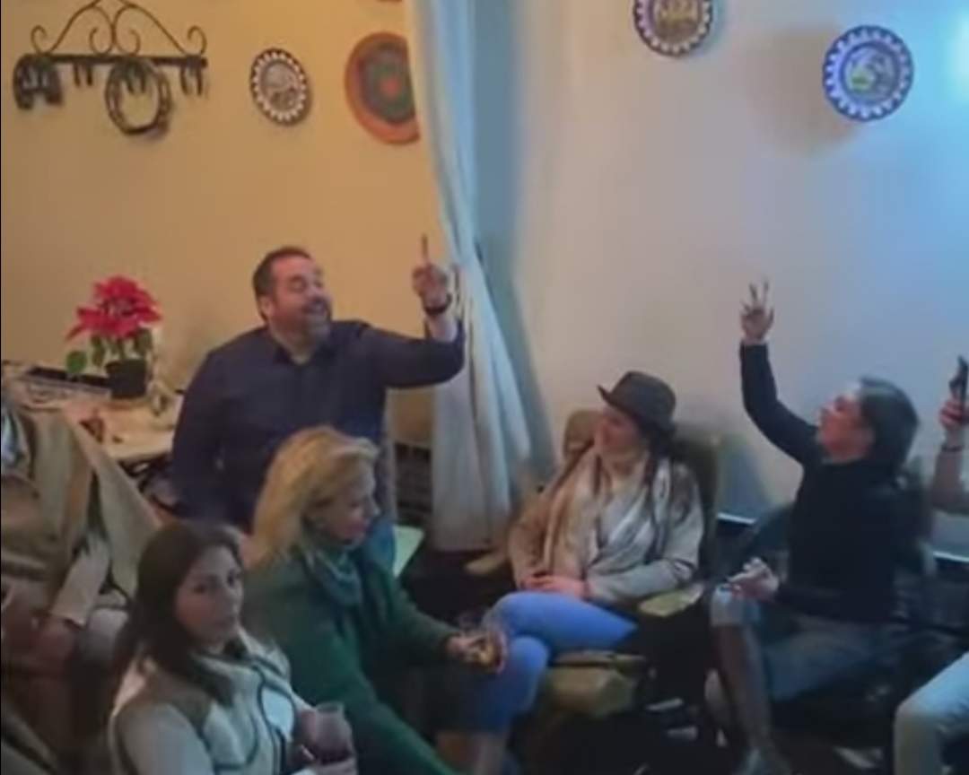 Domingo Manguara en una reunión rociera