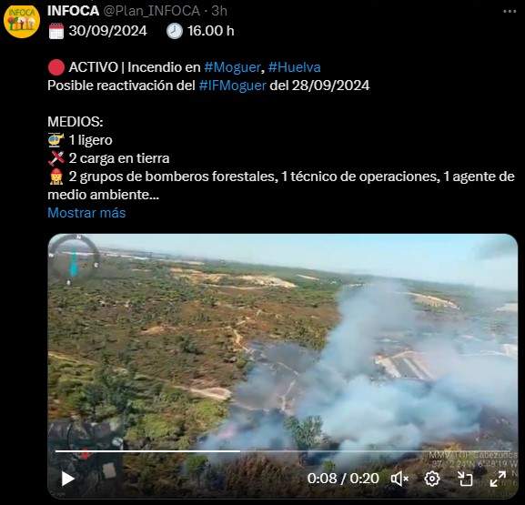 Captura de pantalla del Plan Infoca