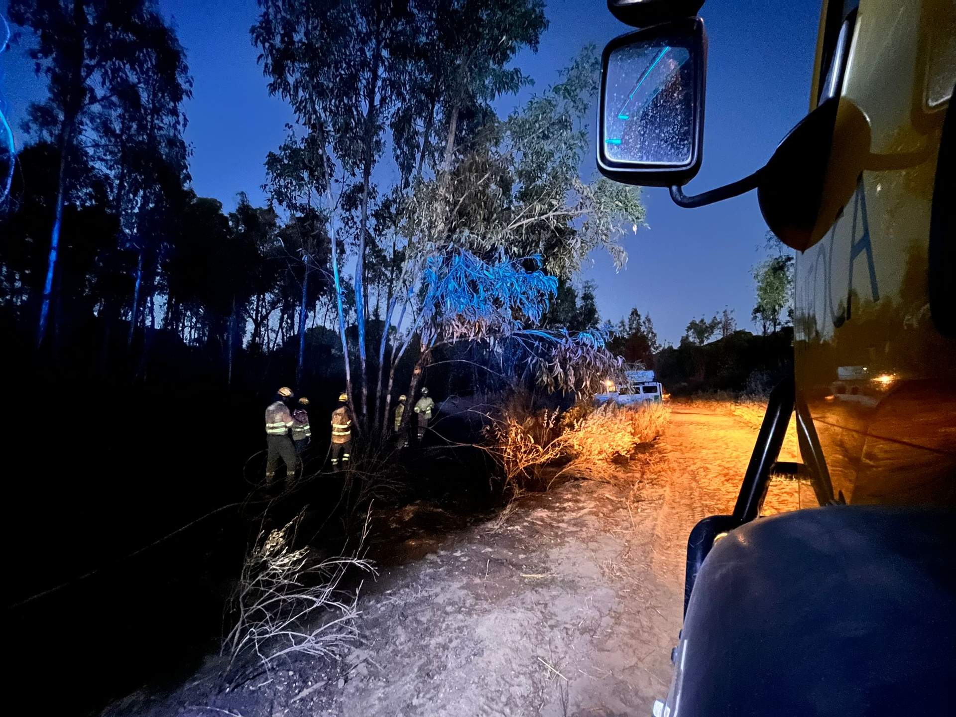Brigadas forestales, esta noche en la zona del incendio de Moguer