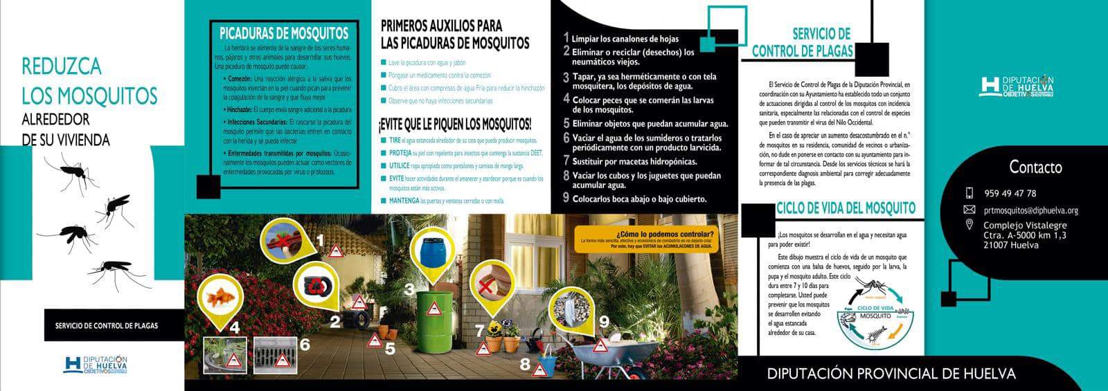 Díptico informativo del Servicio de Control de Plagas