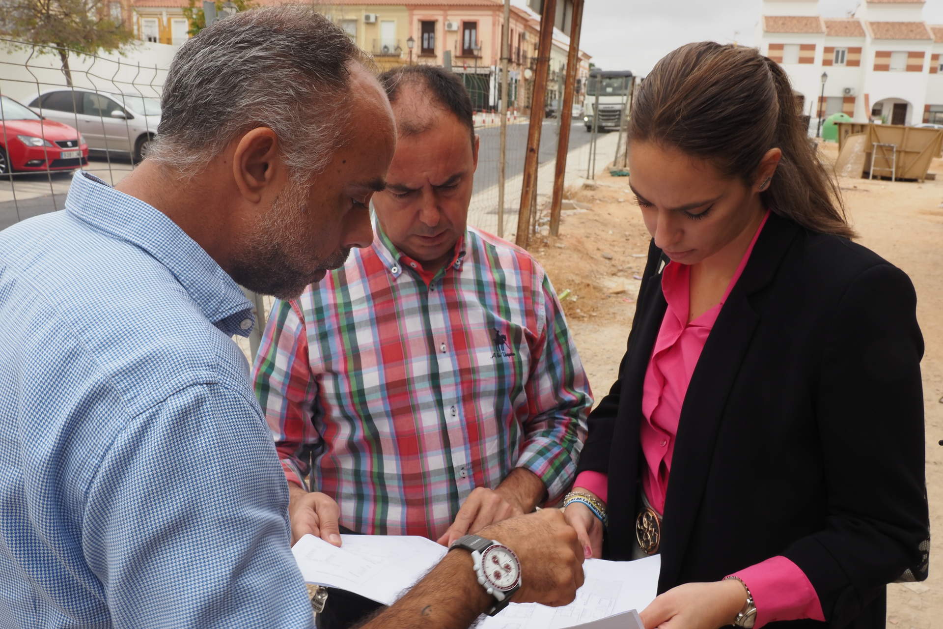 Visita de Milagros Romero a las obras