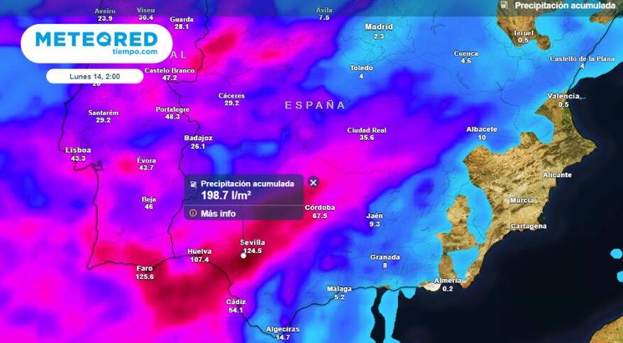 Previsión de precipitación acumulada