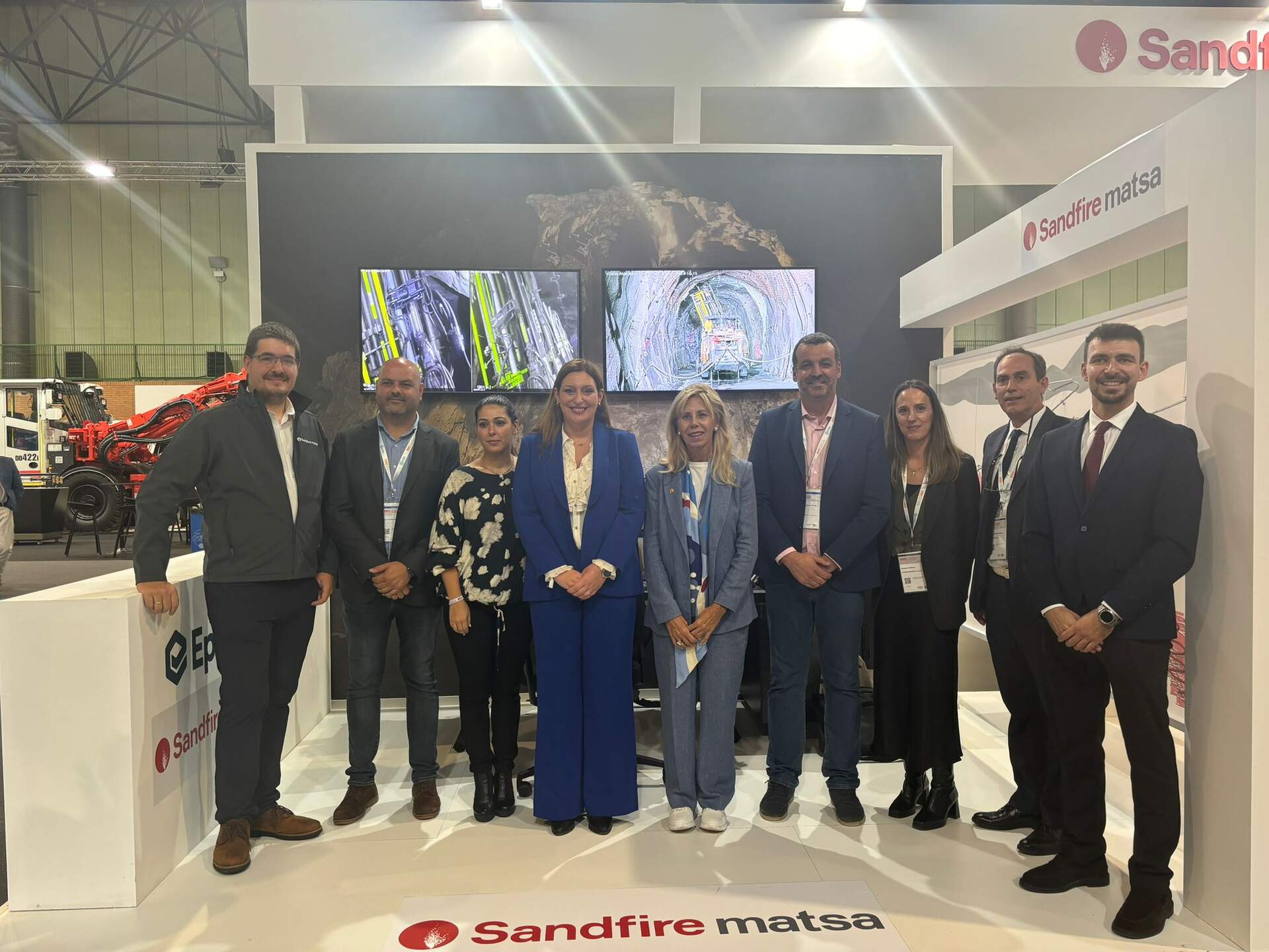 Rico, junto a la delegación empresarial onubense