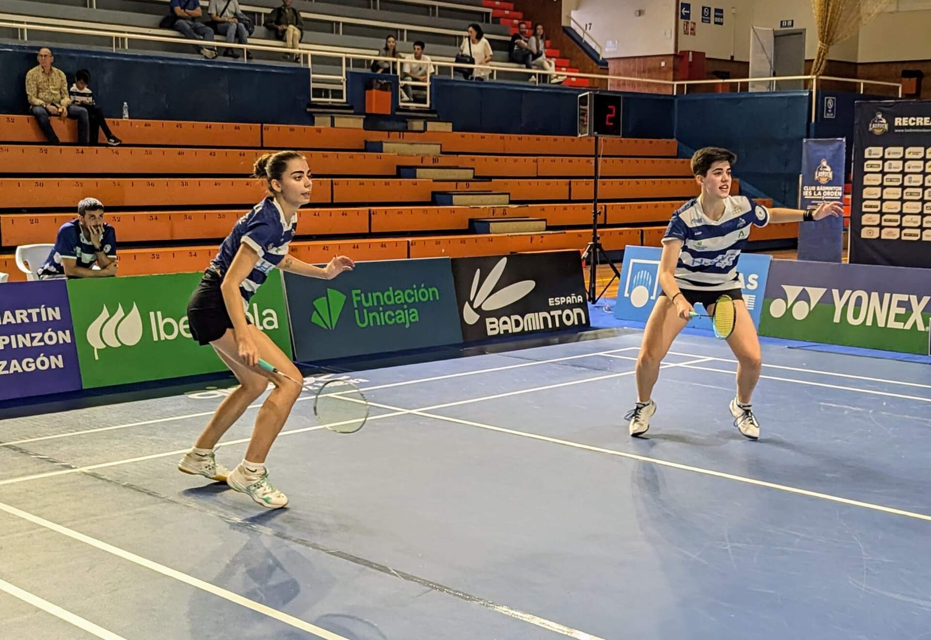 Laura Santos y Alba Padilla en el dobles femenino.