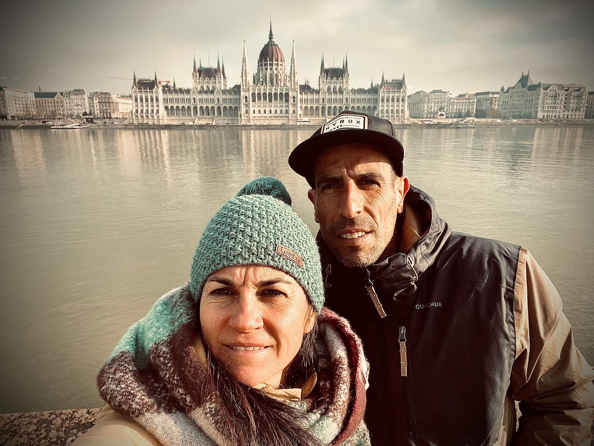 Junto a su mujer Alba disfrutando de una escapada a Budapest