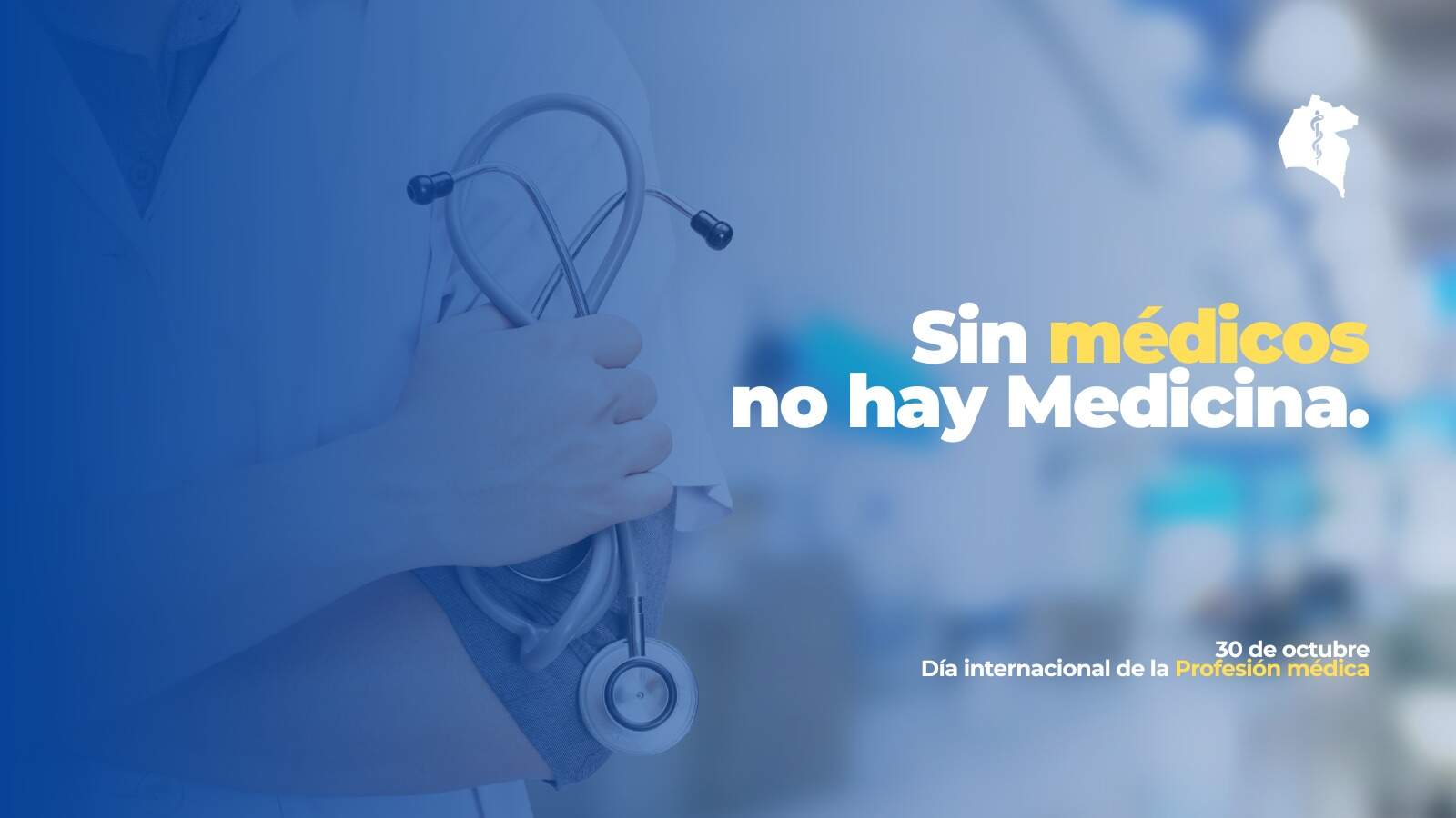 Cartel del Colegio de Médicos de Huelva
