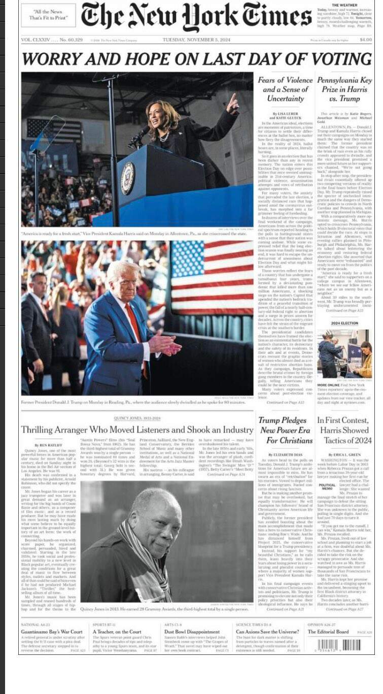 La jornada en la gran prensa norteamericana