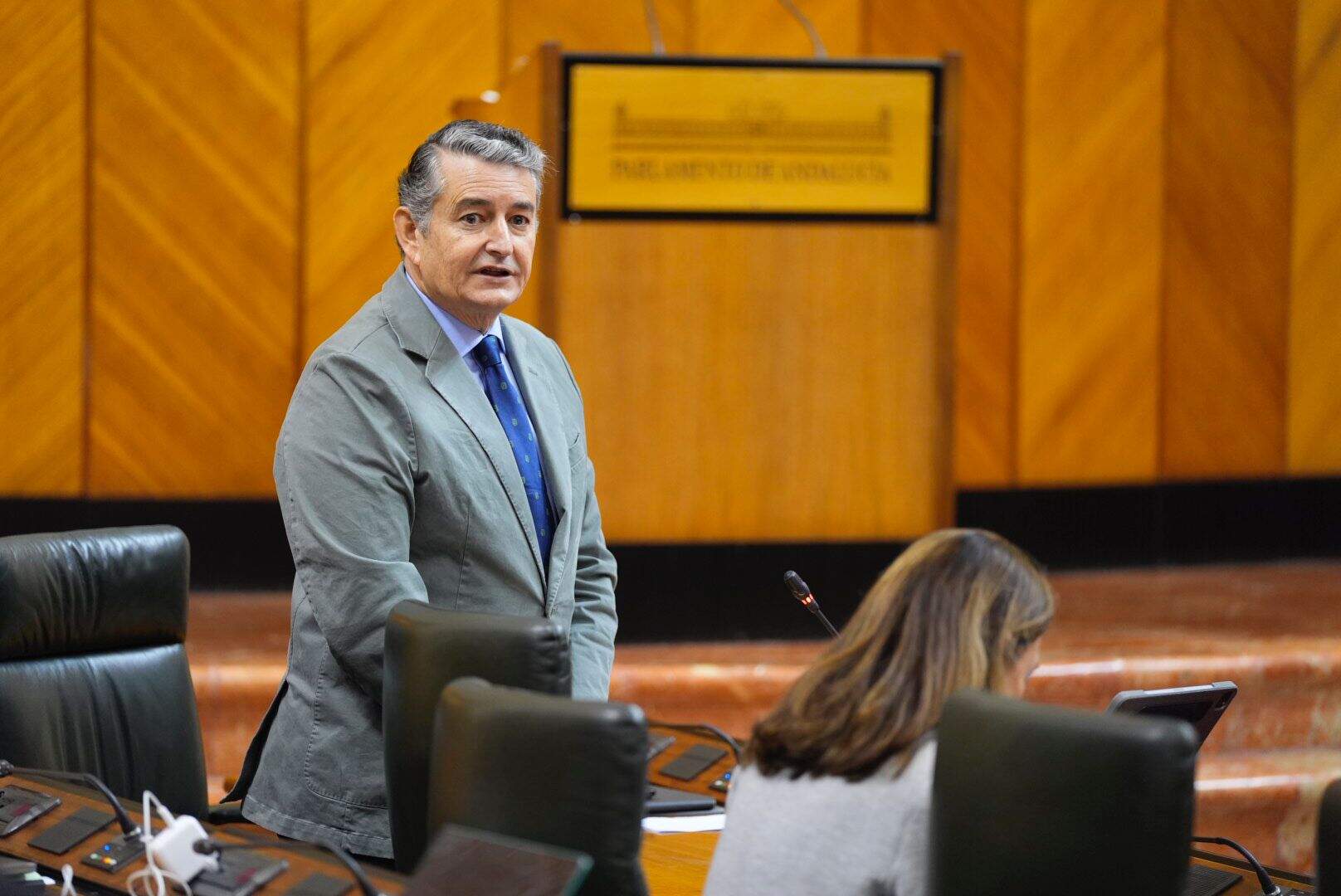 Antonio Sanz, en el Parlamento