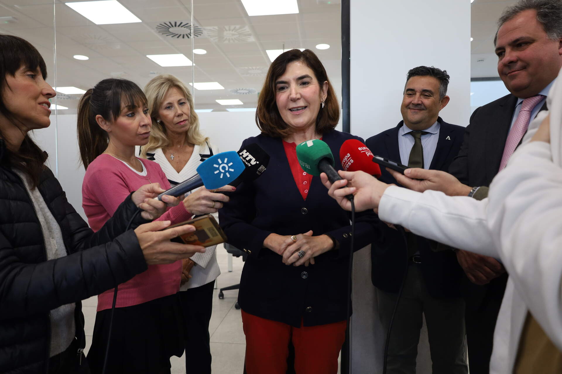 Rocío Blanco atiende a los medios