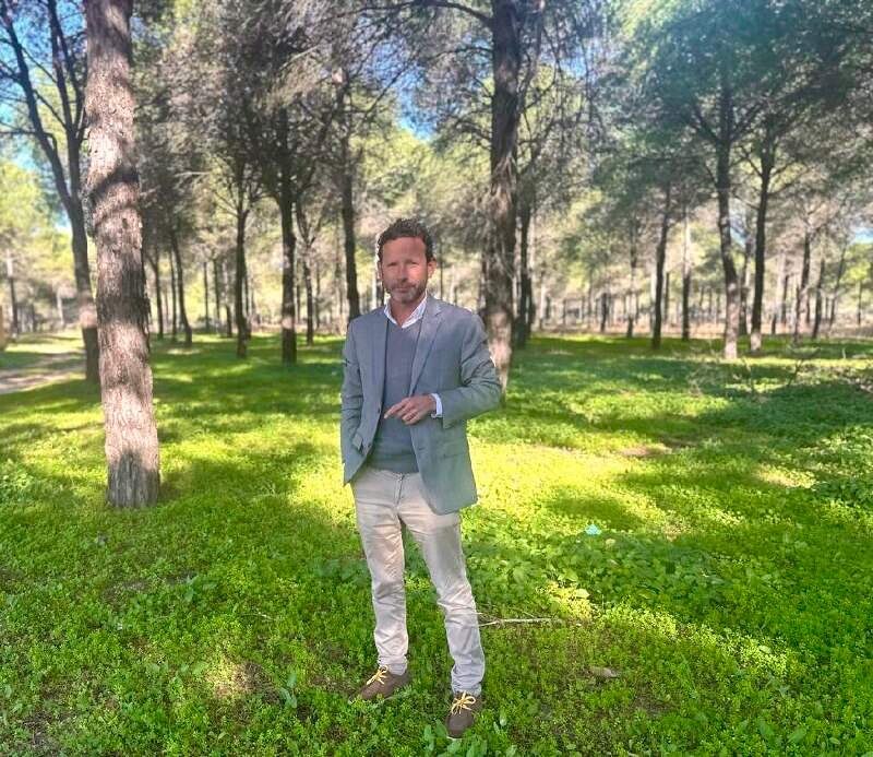 David F. Calderón en los Pinares de Cartaya