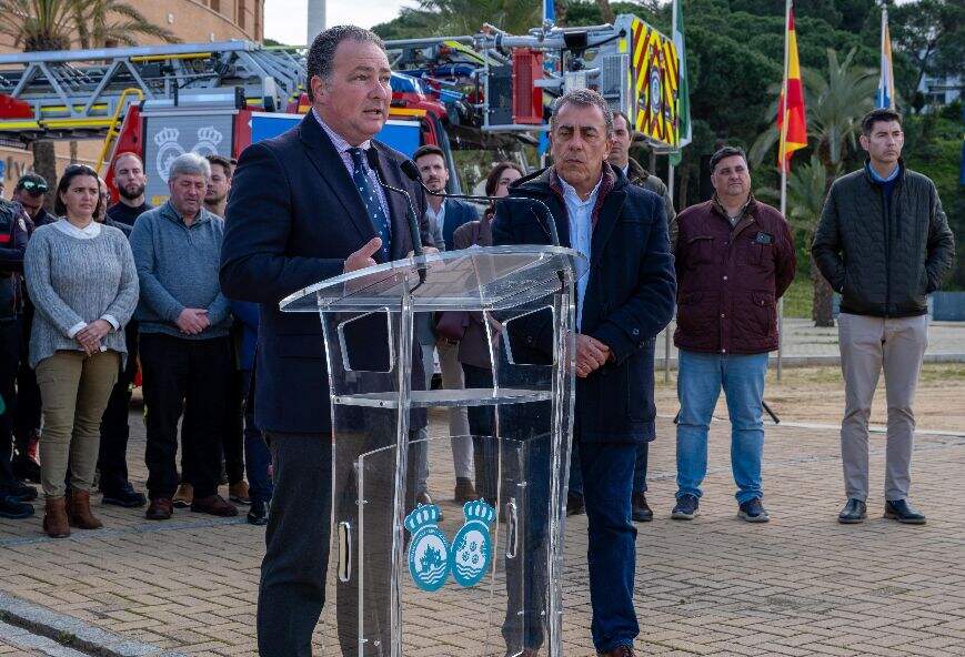 Toscano y Pérez, en la presentación de los vehículos
