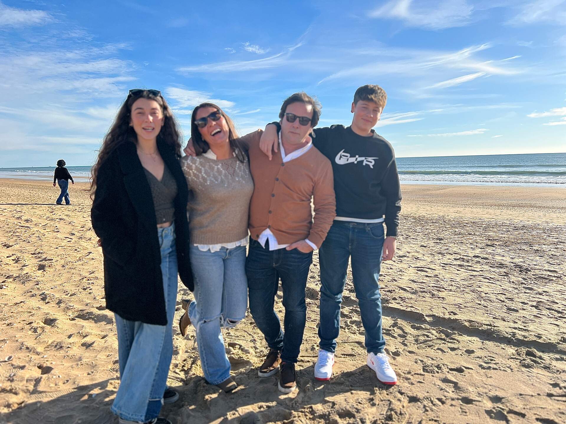 En familia con su marido Vicente y sus hijos Inés y Vicente