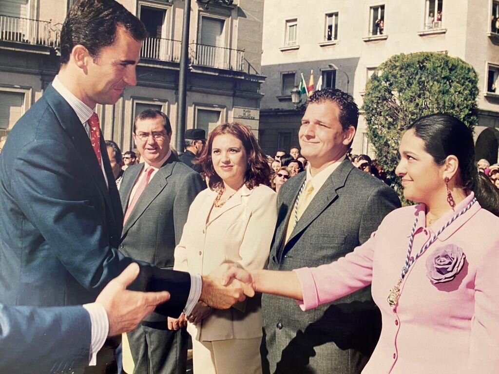 En la recepción de Felipe VI a Huelva en aquellos entonces como Principe de Asturias