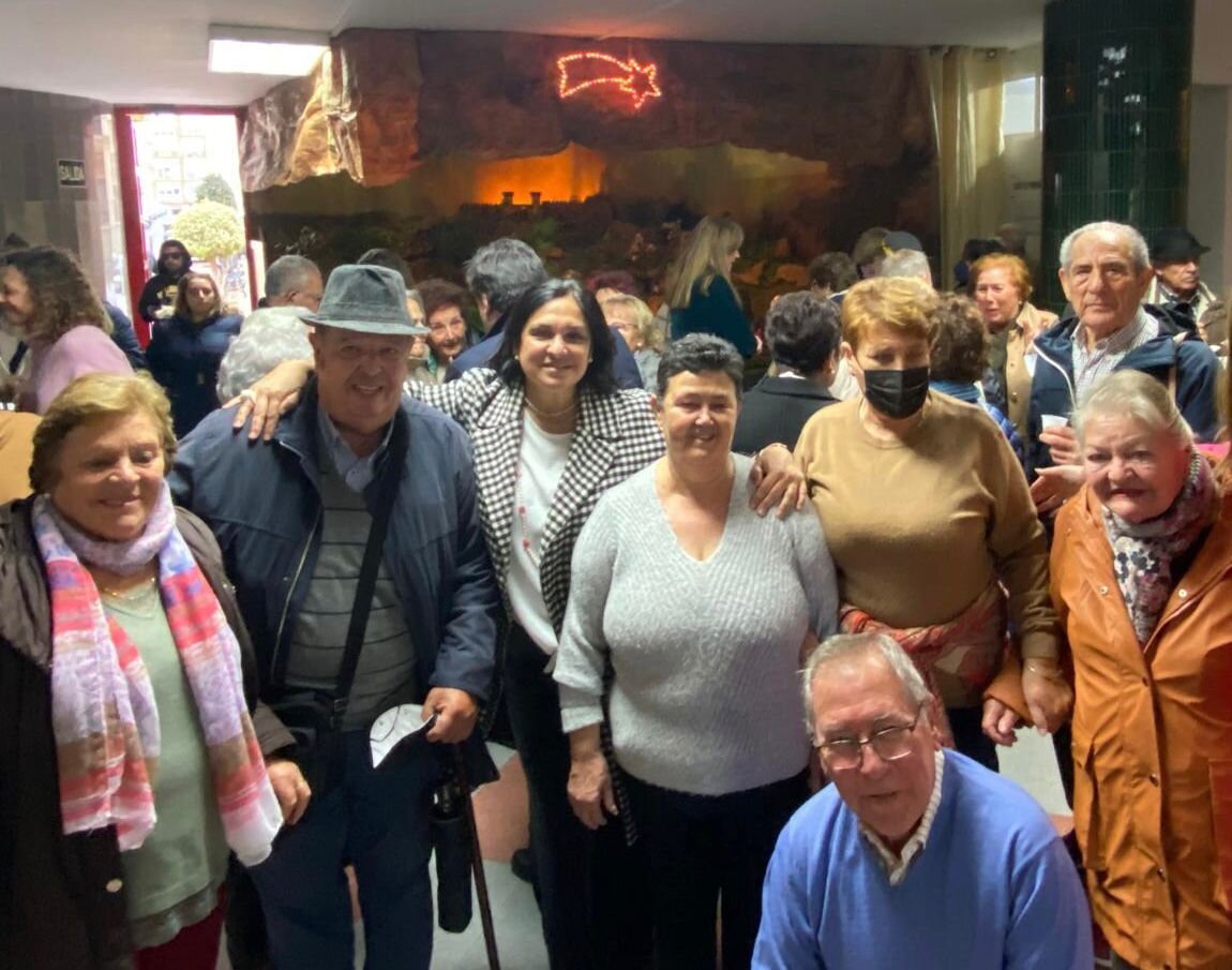 Con el colectivo de mayores en una celebración en el Lazareto
