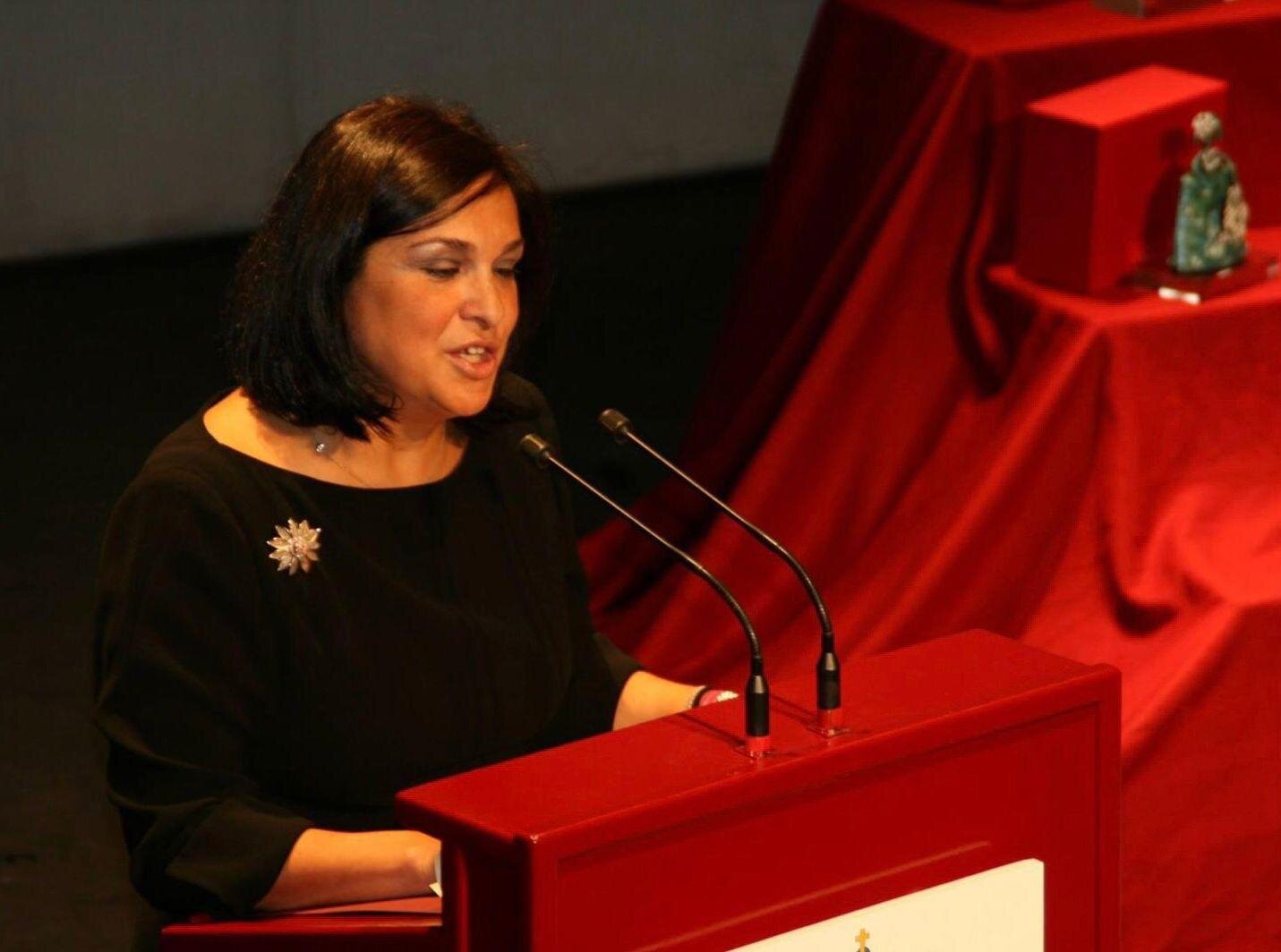 Recibiendo el Premio Menina de la Delegación del Gobierno de España de Andalucía