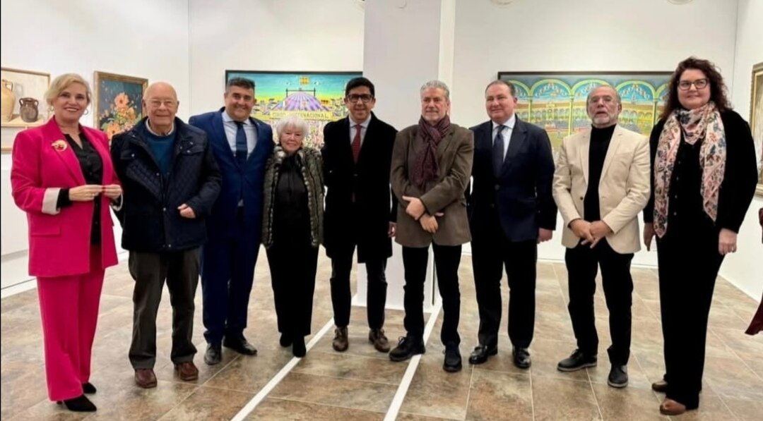 Autoridades y pintores ayamontinos