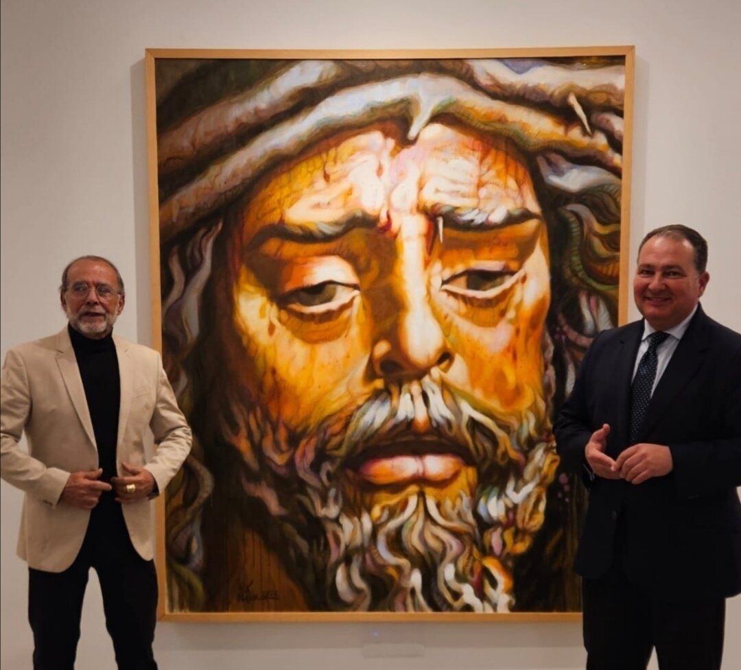 Rafael Oliva y el presidente de la Diputación de Huelva