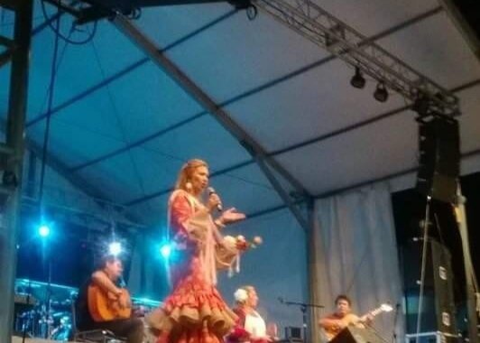 Durante una actuación en la feria de su pueblo Cartaya
