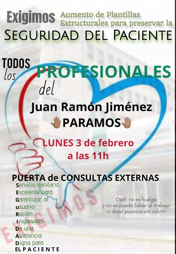 Cartel con el paro