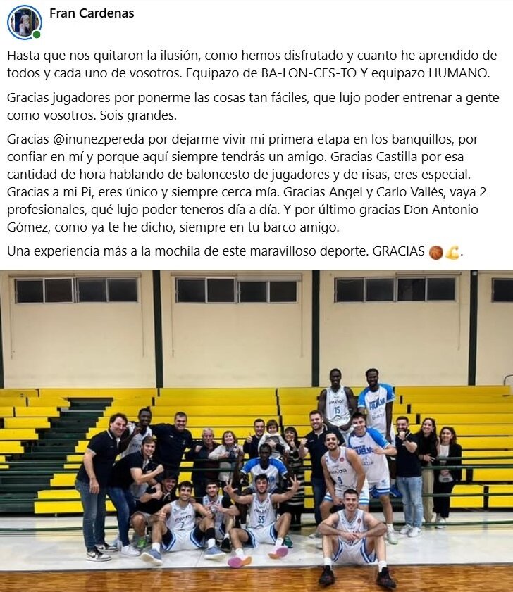 El adiós de Fran Cárdenas.