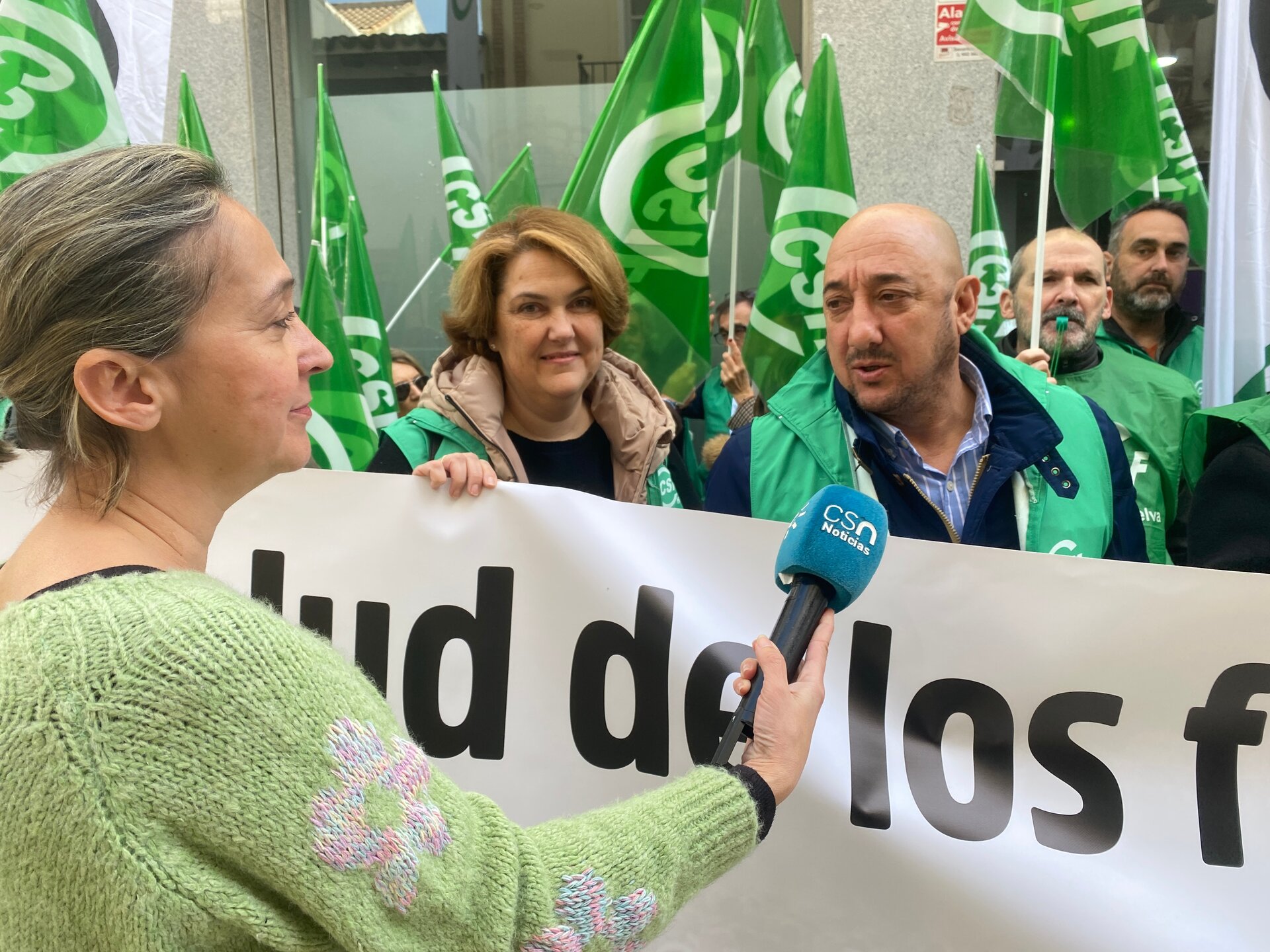 Intervención de Quilón durante la concentración