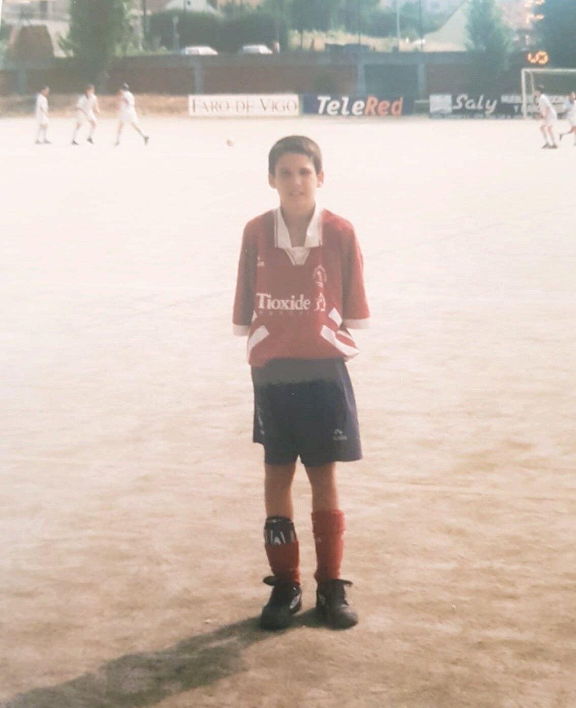 En su infancia en el campo de futbol del Funcandia