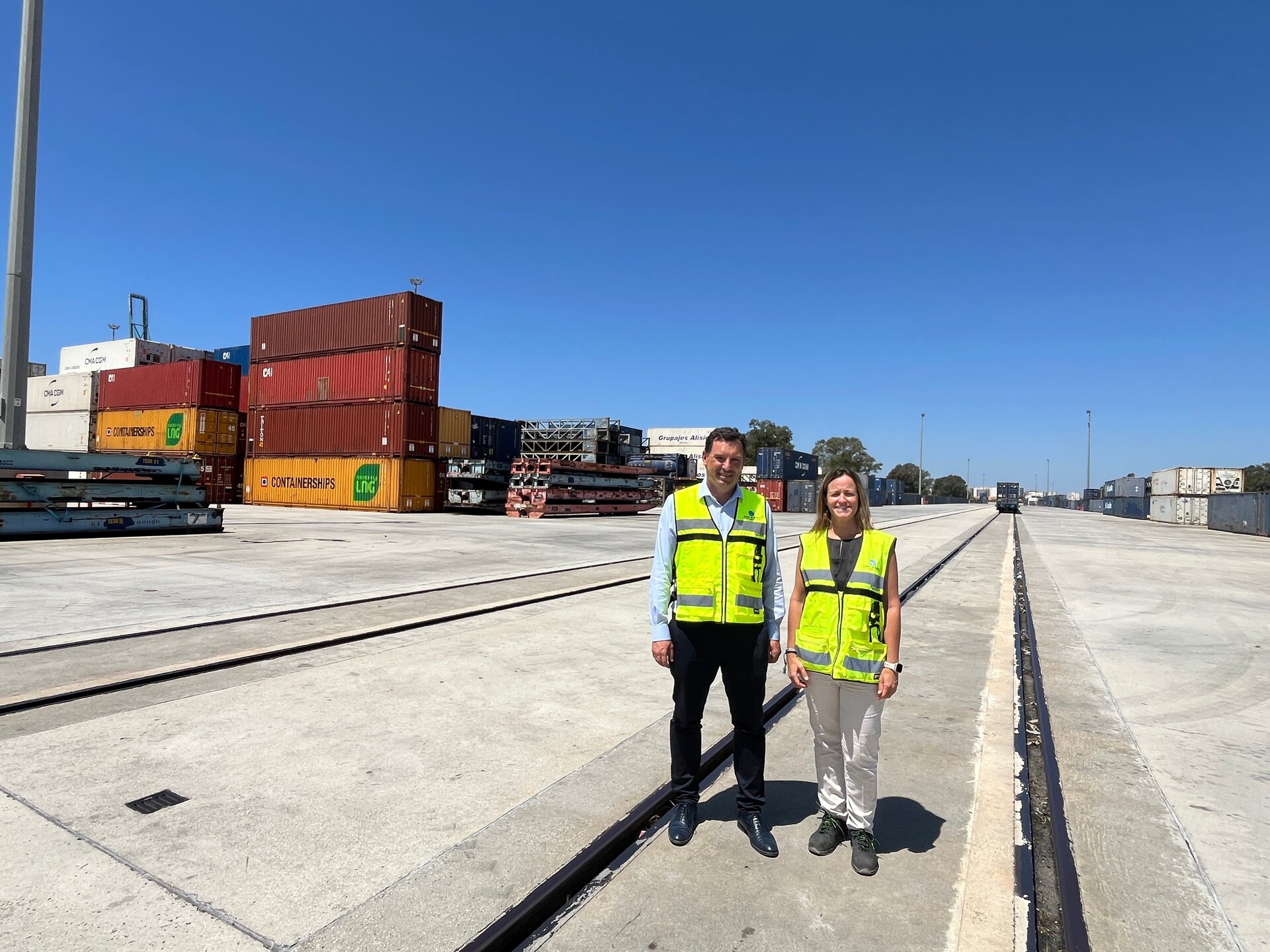 El presidente del Puerto visita la terminal Ferroviaria APH