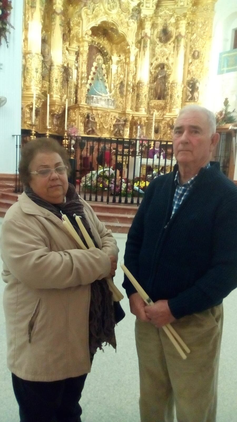 Sus padres Josefa y Fernando