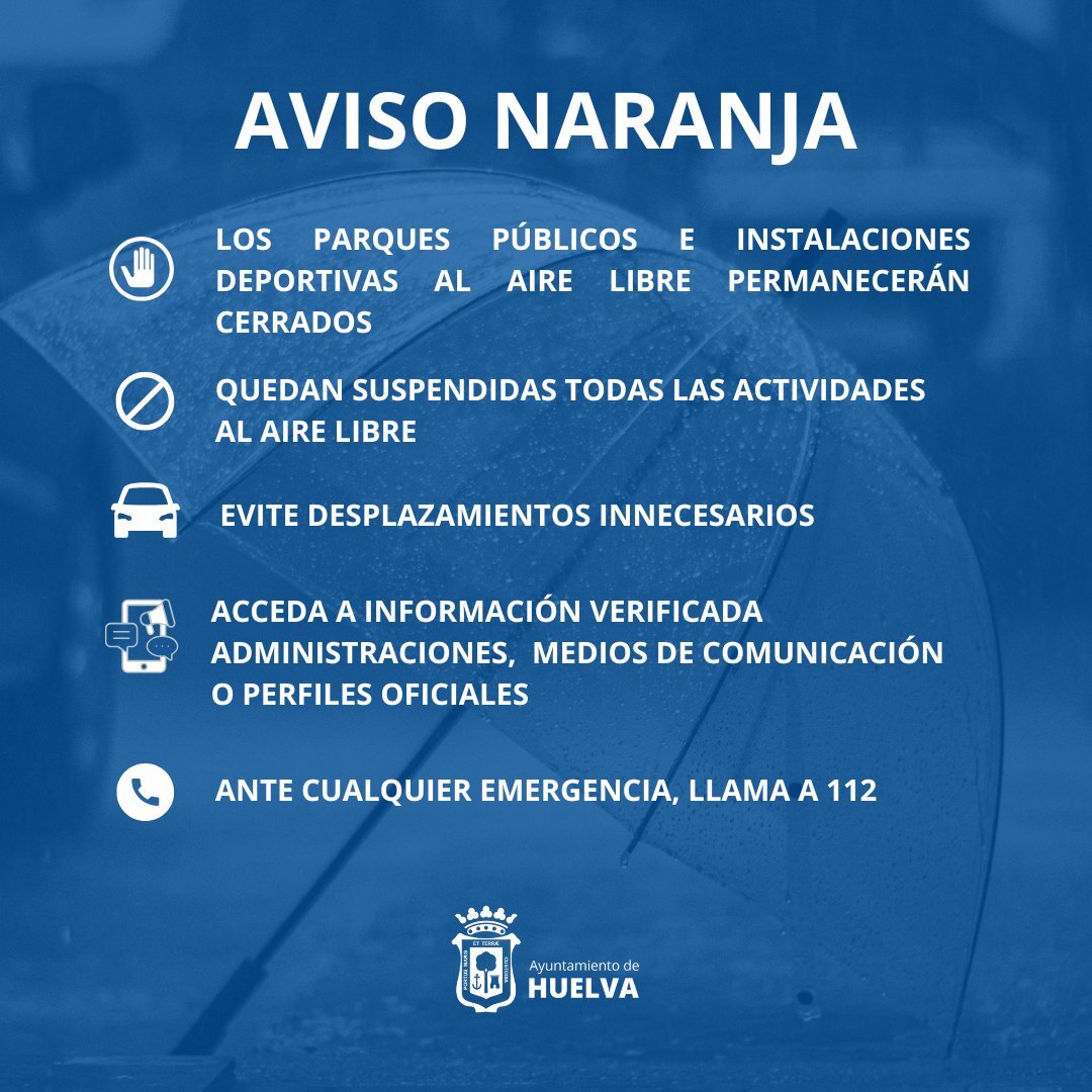 Avisos desde el Ayuntamiento de Huelva