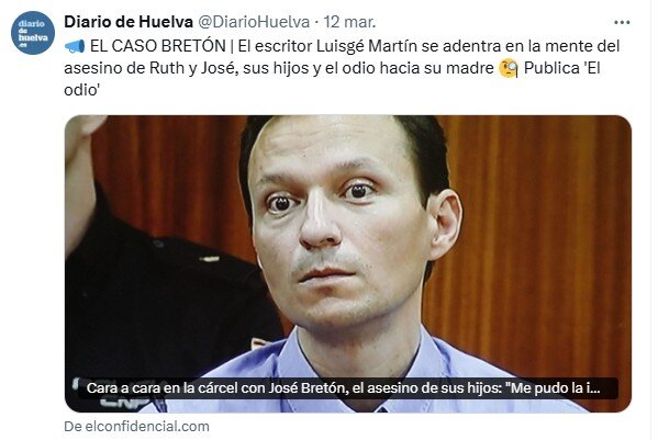 Captura de pantalla del texto sobre Bretón