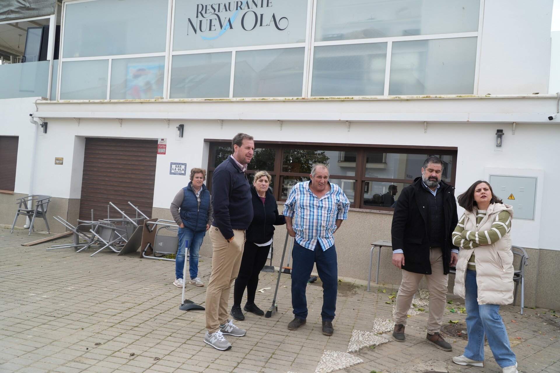 El alcalde de Cartaya, en la zona afectada