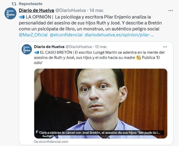 Artículo de opinión de la psicóloga Pilar Enjamio sobre Bretón
