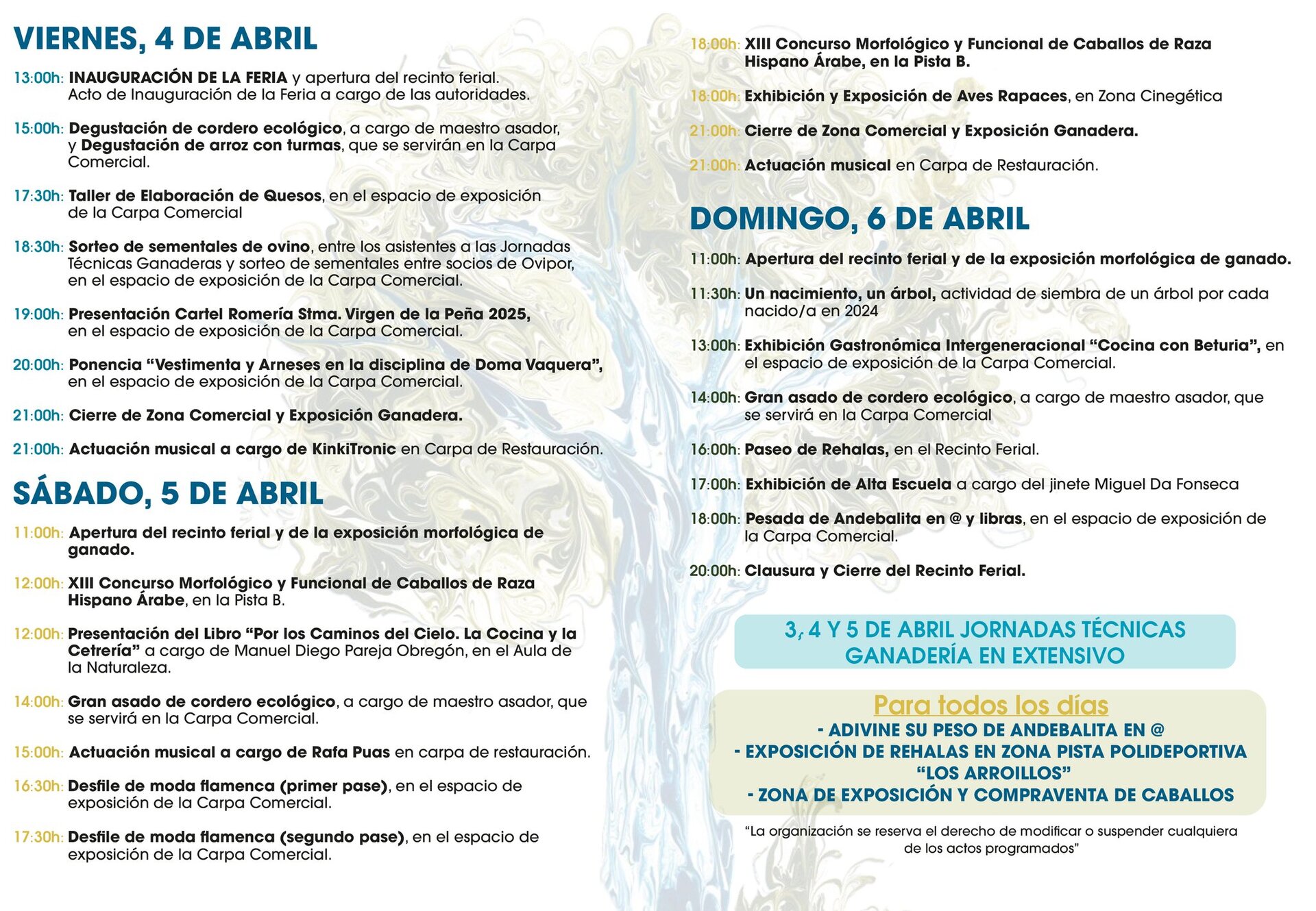 Programación de la Feria