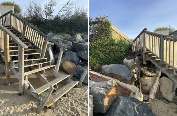 Situación de los accesos a la playa de El Portil