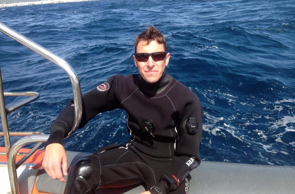 Ejerciendo de instructor de buceo