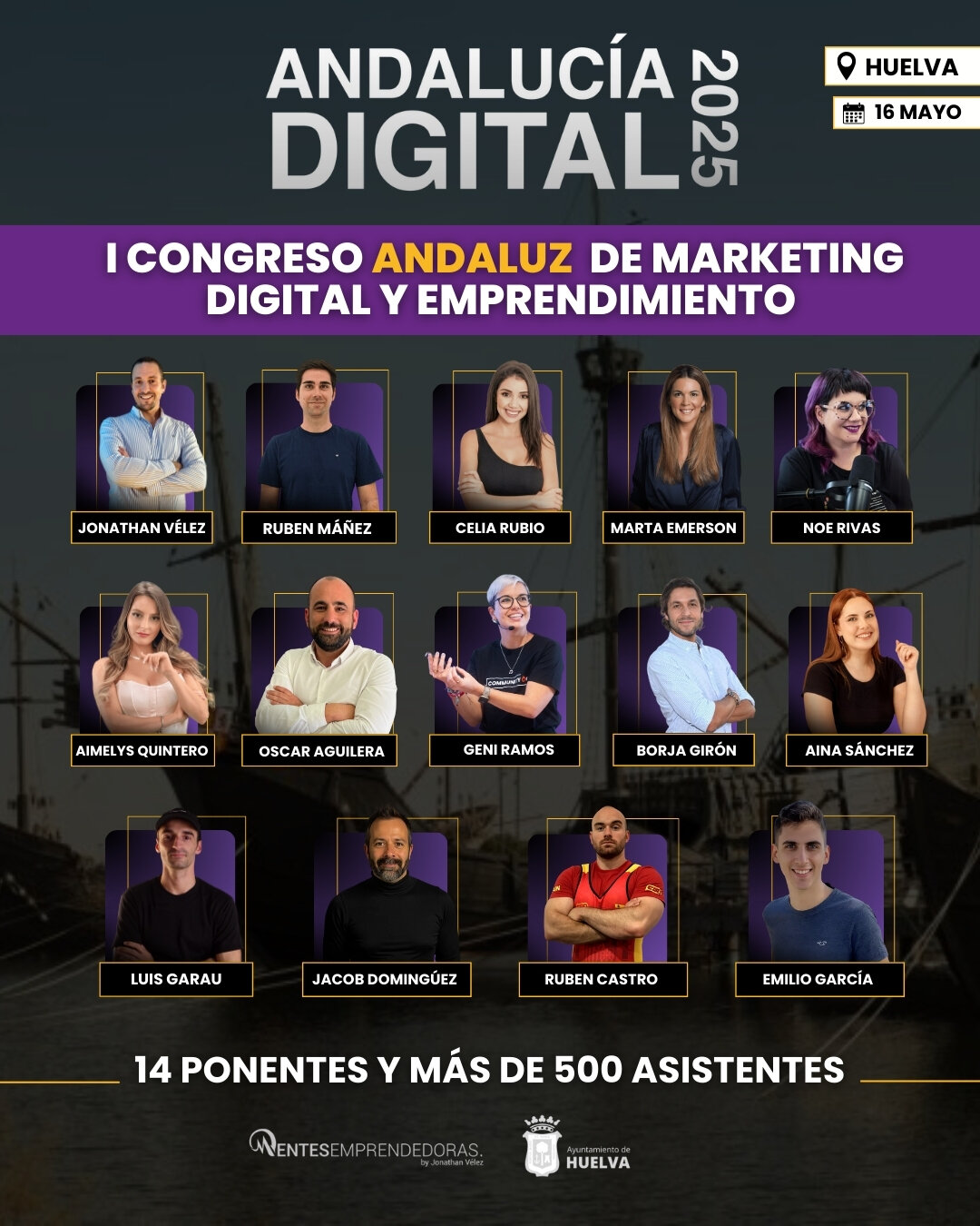 Cartel del Primer Congreso Andaluz de Marketing Digital y Emprendimiento