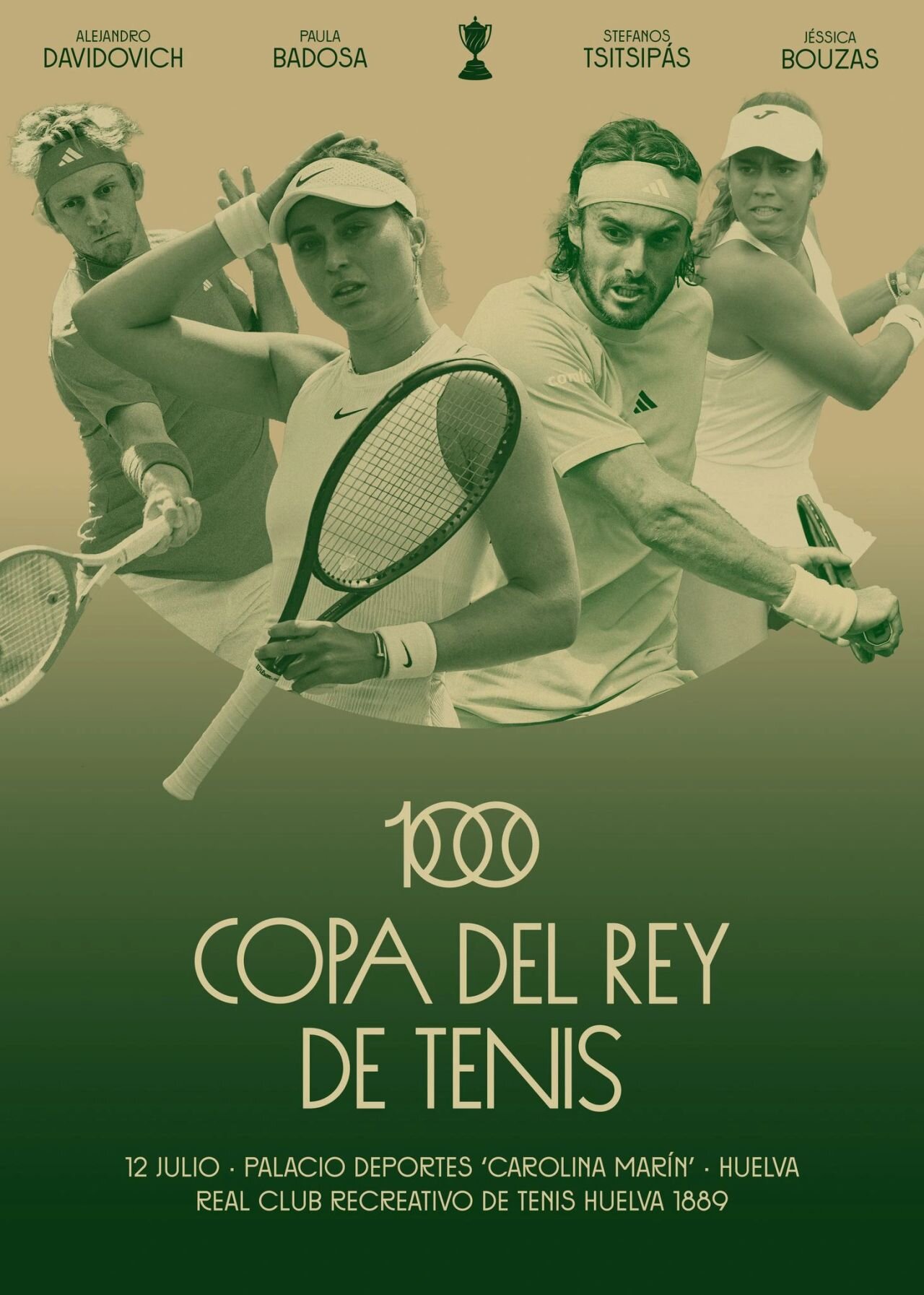 El cartel de la Copa del Rey de Tenis.
