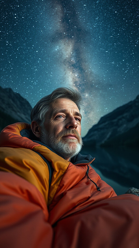 Amadeo en Gredos. Imagen realizada por IA por David López. Momento de LAS MANOS DE JULIA