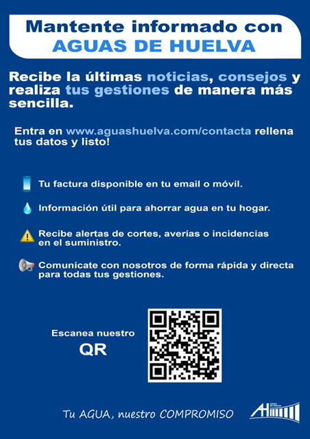Campaña de Aguas de Huelva para facilitar las gestiones de los usuarios