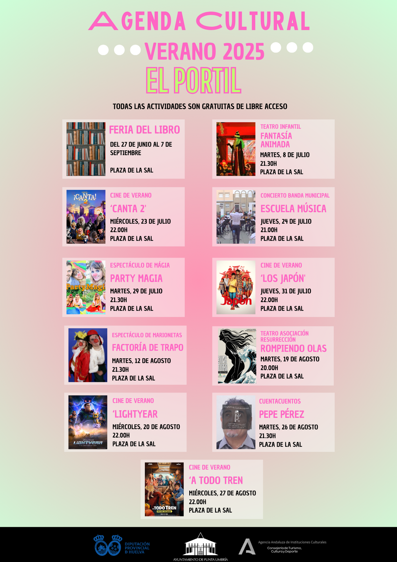 Cultura Cartel Agenda Verano 2025