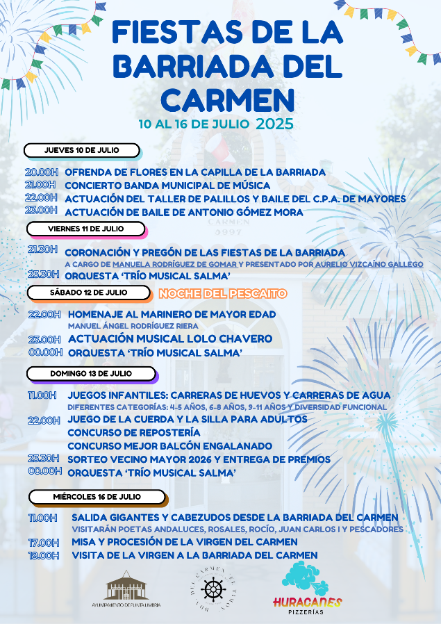 Programación Fiestas Barriada del Carmen 2025