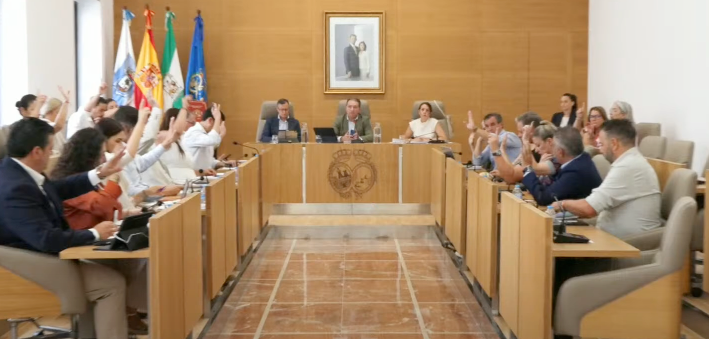 Votación en el pleno de la Diputación.