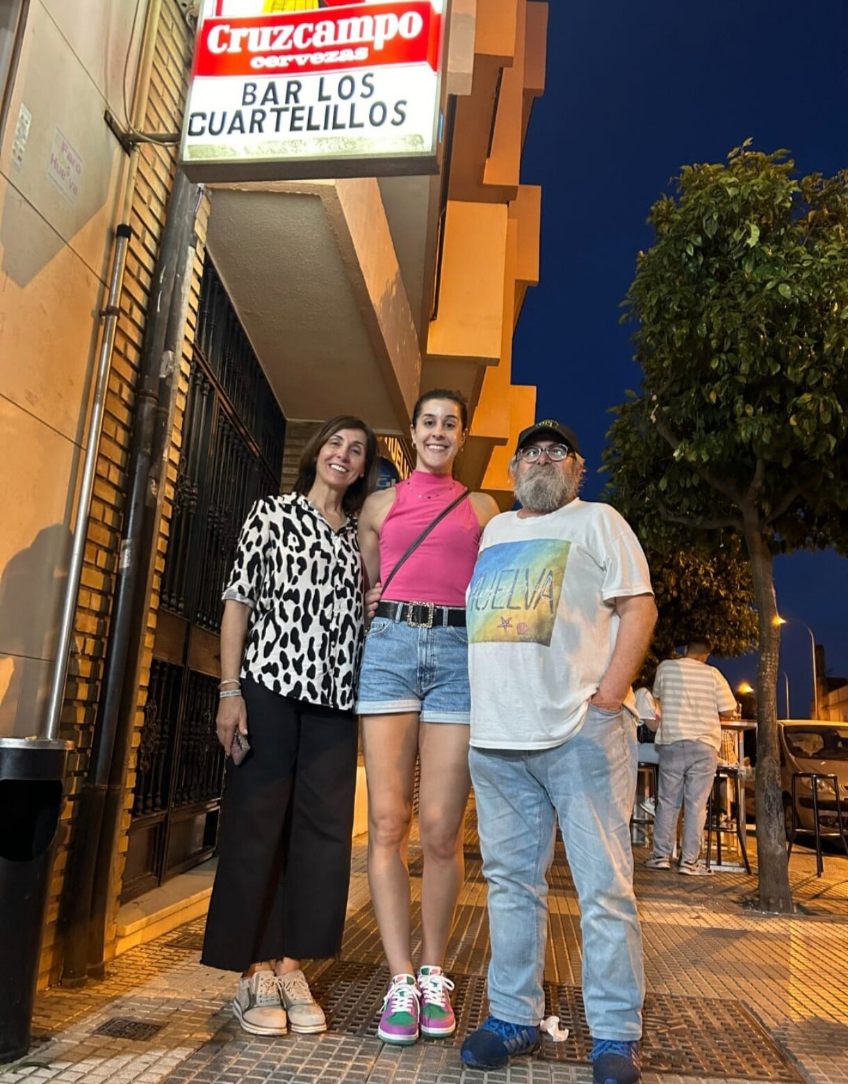 Con Carolina Marín y su madre Tony