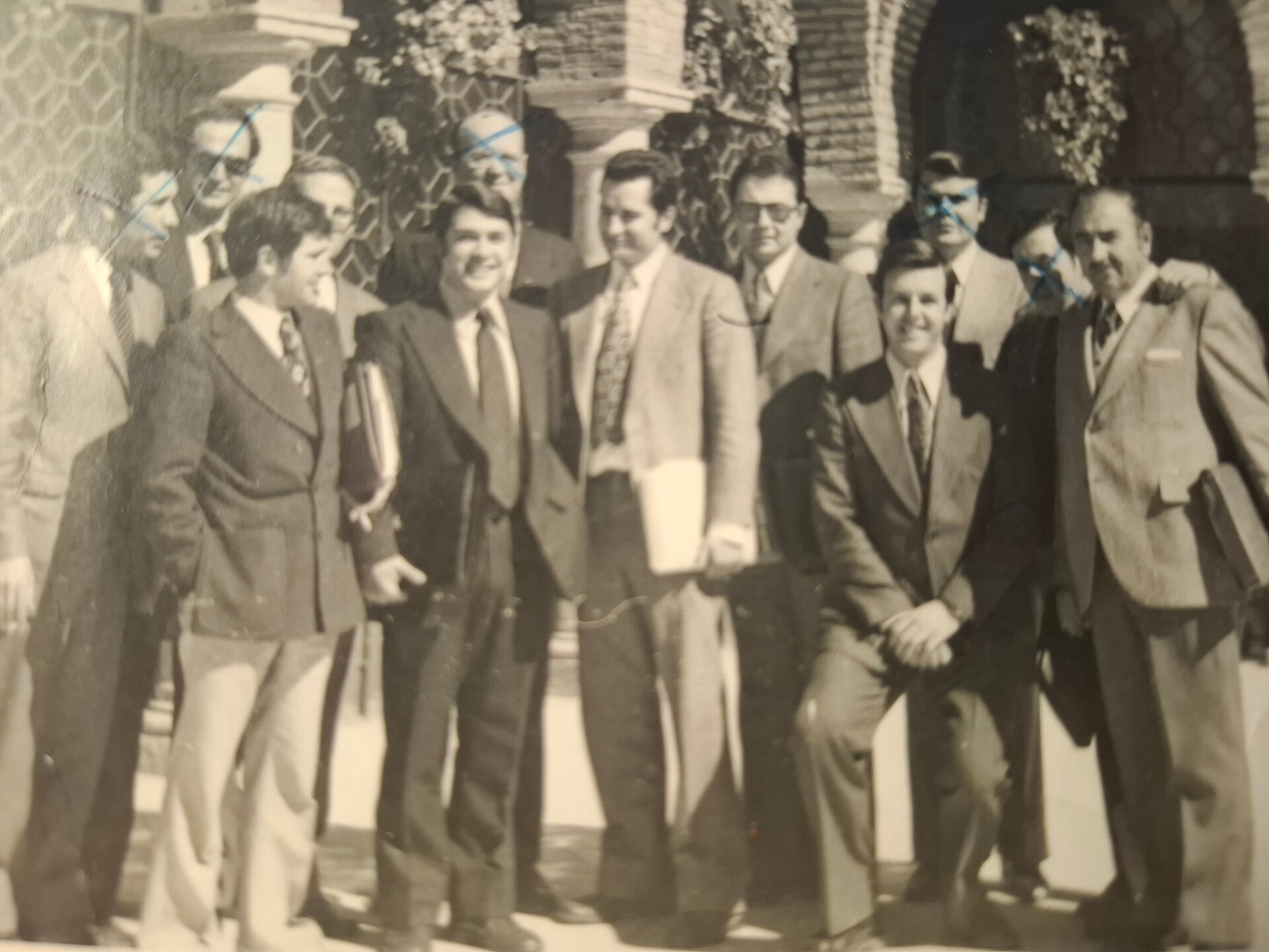 En su etapa de visitador médico estando en SYNTEX IBERICA, año 1973, con el equipo de Andalucía.