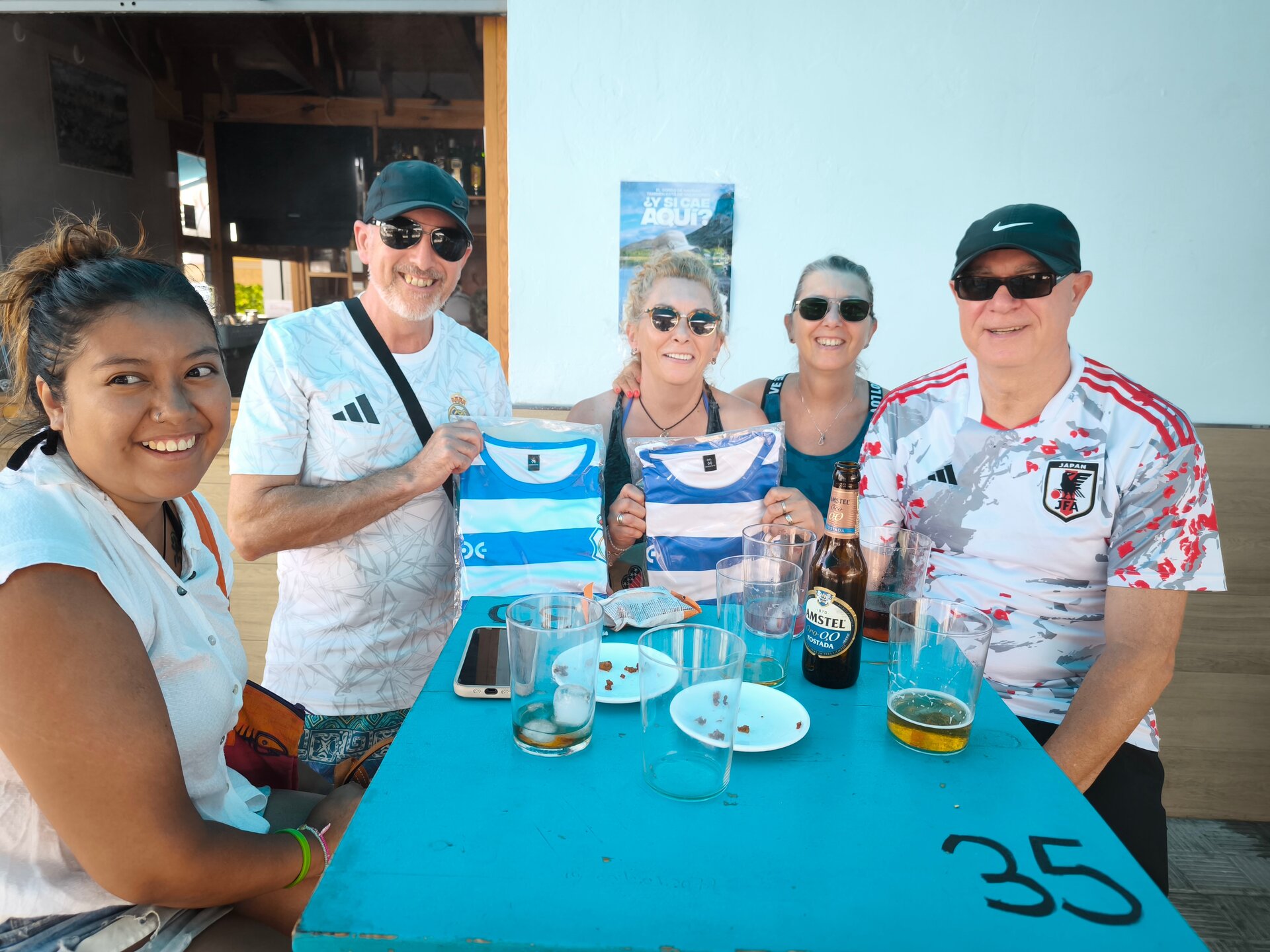 Grupo de visitantes madrileños en El Portil