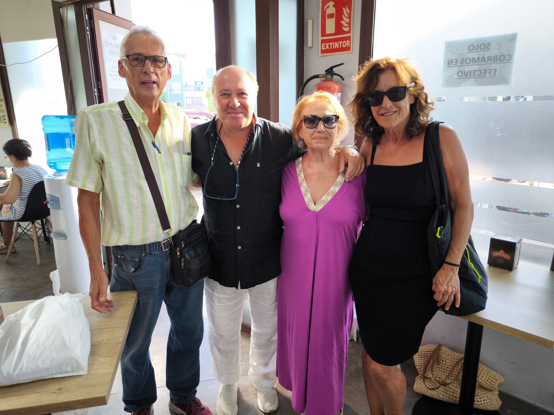 "Pigui" con su madre, Bella, Jesús Rodriguez y Toñy Araújo