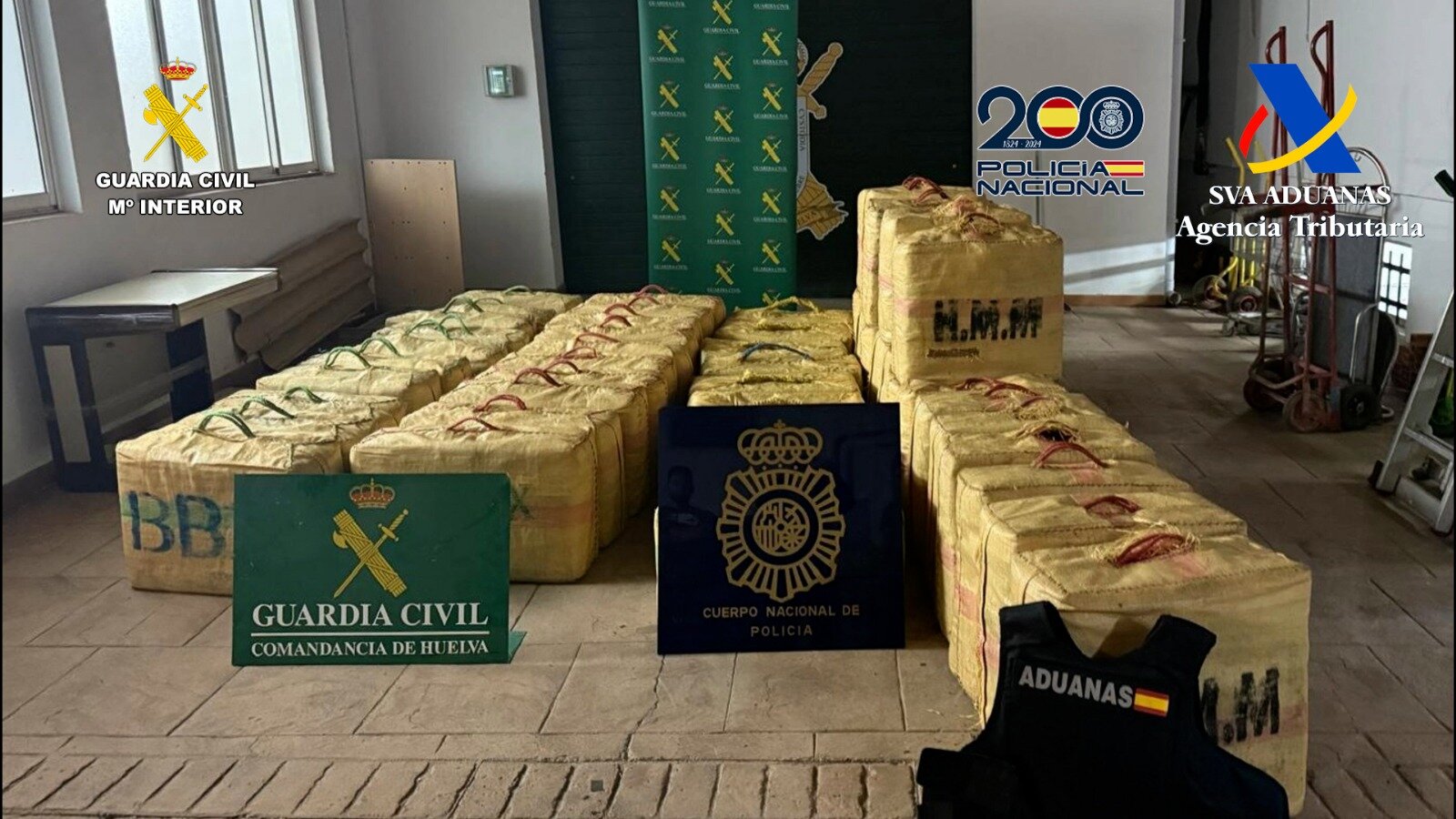 Operación antidroga en Isla Cristina / Fotografía: Guardia Civil
