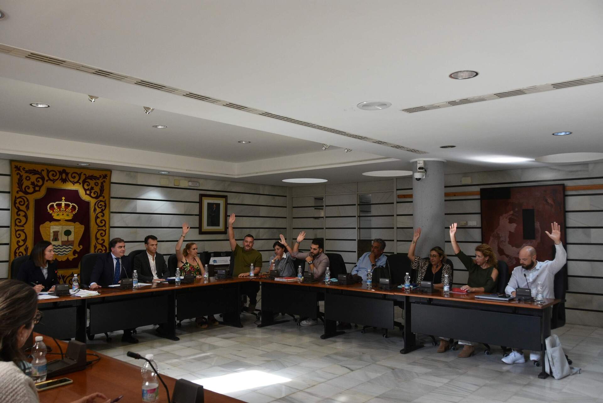 Un instante de la votación.