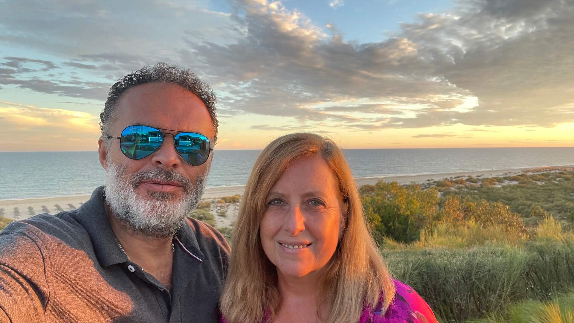 Con su esposa Ana Lepe