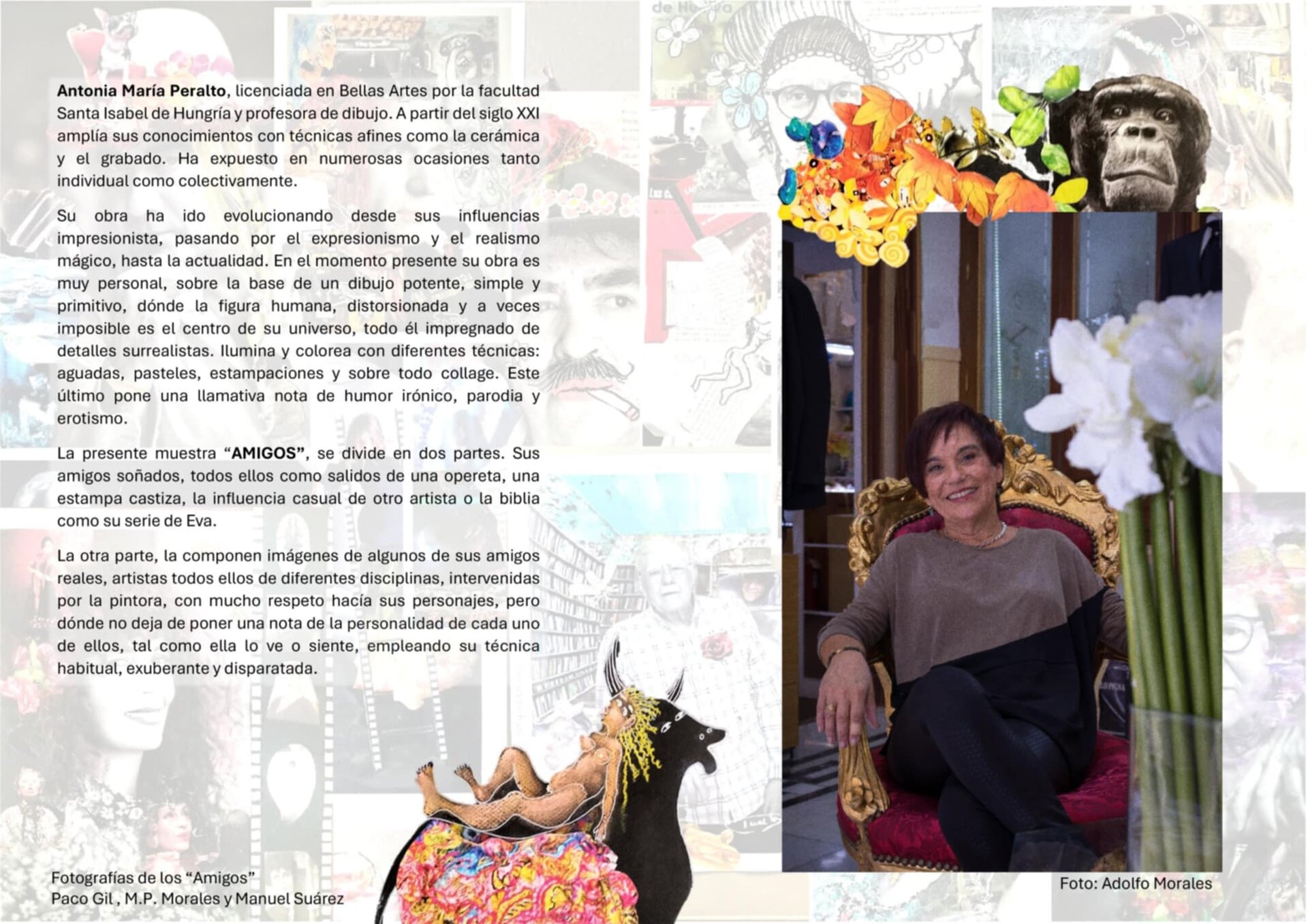 Diptico interior de la presentación de su nueva obra